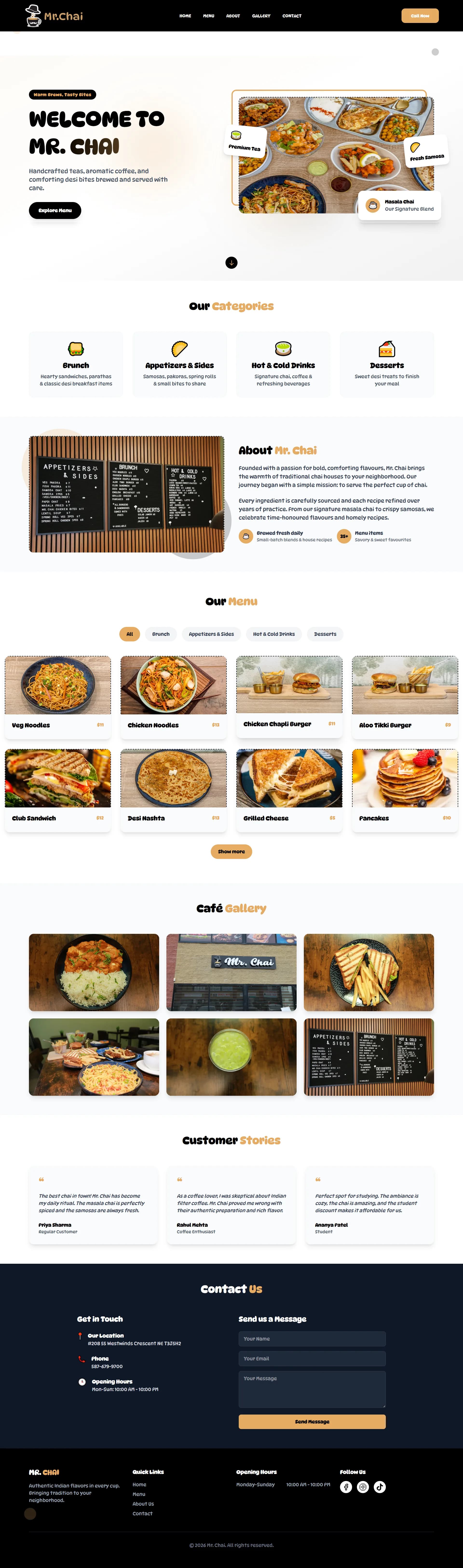 Mr. Chai: Calgary Tea Café Website