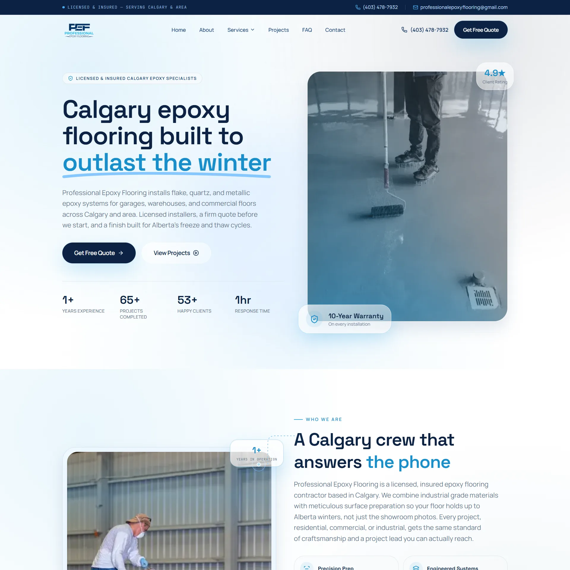 Professional Epoxy Flooring: Lead-Generating Business Website