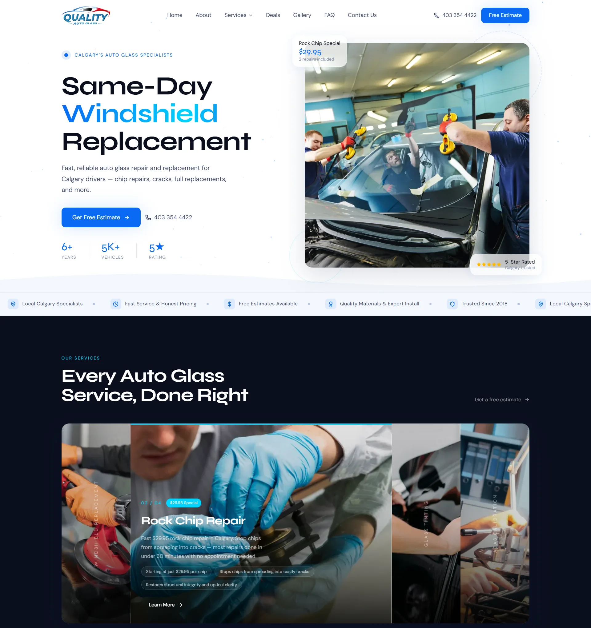 Quality Auto Glass Ltd: Calgary Auto Glass Website