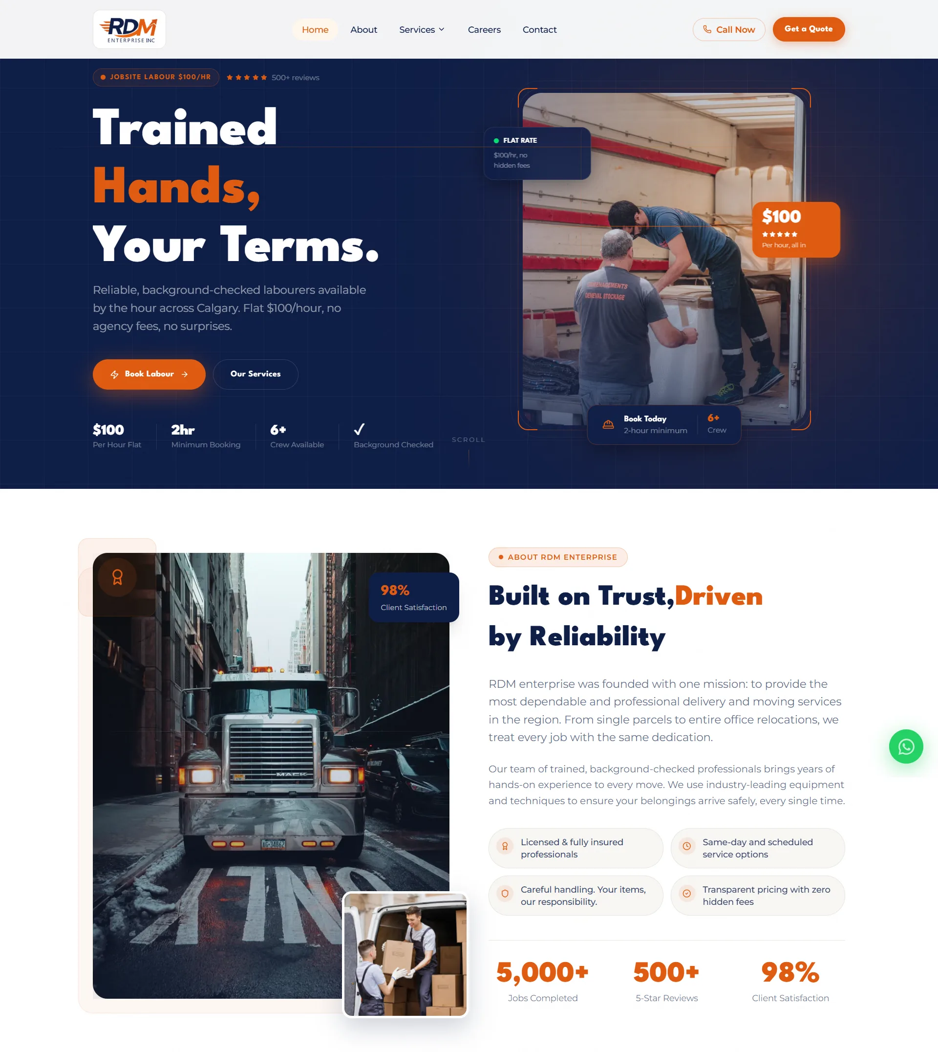 Moving & Delivery Company Website with Smart Multi-Service Quote System
