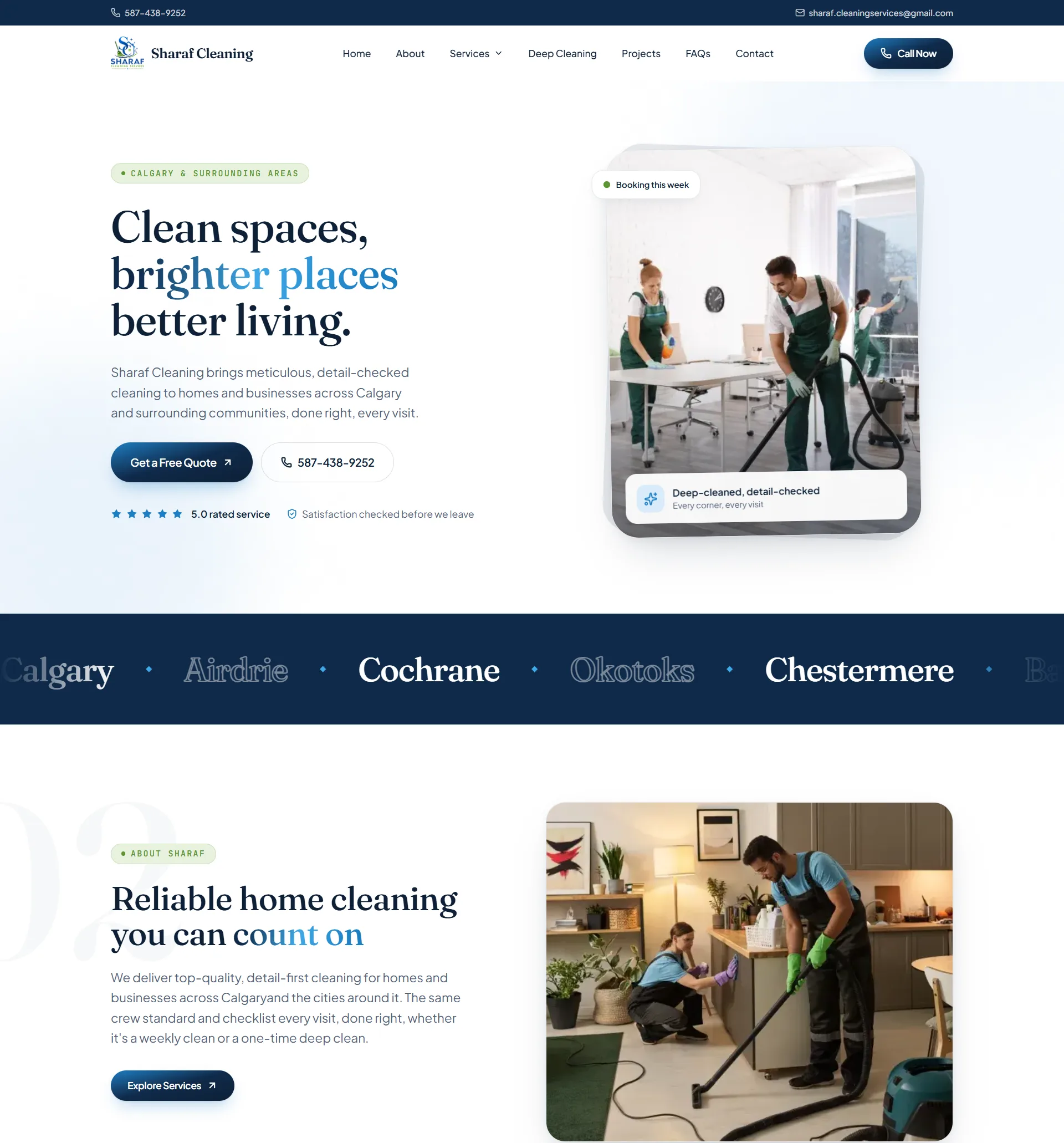 Sharaf Cleaning: Local Service Business Website & Lead Engine